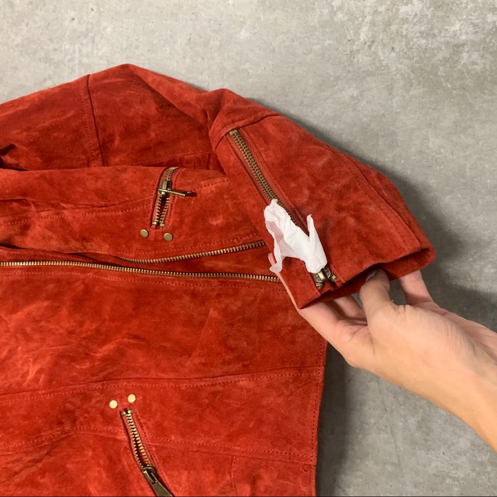 NWT Urban Outfitters suede moto biker jacket - Picture 4 of 5
